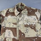 Vintage Military Shirt Mens Small Coat Combat Chocolate Chip Camo Desert Storm