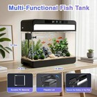 3 Gal Fish Tank Kit  Betta Aquarium W silent Filter  Led  Plant
