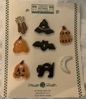 Debbie Mumm Mill Hill Halloween Harvest Button Set Hand Made Ceramic Set Of 8