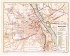 Warsaw  1883  Original Vintage Authentic  Map  Antique Warszawa  Poland