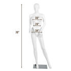 Costway 5 8ft Female Mannequin Plastic Full Body Dress Form Display W base White
