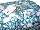 Pottery Barn Teen Aqua Gemma Floral Reversible Super Pouf Full Queen Comforter
