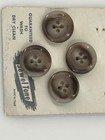 Set Of 4 Vintage Brown Tortoise Shell Plastic Buttons 4 Hole Jewel Tone 5 8 