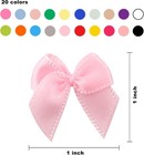 200pcs 1 Inch Mini Satin Ribbon Bows 20 Colors