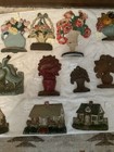Antique  vintage  Cast Iron  door Stops  Lot Of 1  Flowers  Cottages  Red Rose 
