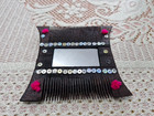 Vintage Wooden Hair Comb Tribal Carved R12