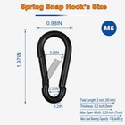 400pcs M5 Heavy Duty Carabiner Clip  2inch Snap Hook Quick Link Small Carabin   