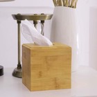 Square Wooden Tissue Box Decorative Desktop Paper Towel Box Cover Napkin Holder