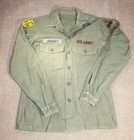 Vintage Original Us Vietnam Era Shirt    Camouflage Hat   Estate Find 