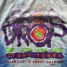 Vintage 1997 Paramount Park Drop Zone Stunt Tower Tie Dye Size Large