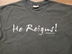 Vintage Jesus He Reigns God T-shirt Mission 2003 Long Sleeve Shirt Size Large