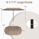 13 Ft Large Patio Umbrella Outdoor Double-sided Table Market Umbrella For Garden