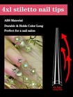 312pcs Extra Long Stiletto Nail Tips 12 Sizes  Clear 