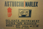Astrocom Marlux Model 407 Reel To Reel Tape Deck Recorder Service Manual