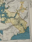Antique 1944 Map Of Panama Canal Zone 14   x11   