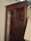 Custom Made Display Cabinet  French Style Doors  Glass Shelving  Over 6ft  Tall