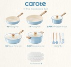 Carote 16pcs Ceramic Cookware Set  Pots And Pans Non Stick Kitchen Cookware S   