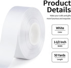 White Satin Ribbon  1-1 2 Inch  50 Yards