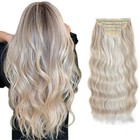 Clips In Hair Extensions 4pcs Real Natural Thick Clip In Full Head As Human Wavy