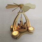 Original German Christmas Pyramid Carousel Wood Handmade - Children With Lantern