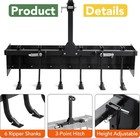 55  Width Box Blade Box Scraper W  6 Scarifier Shanks For Cat 0   Cat 1 Tractors