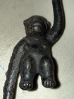 Vintage Cast Iron Metal Monkey Double Arm Hand Hook Plant Hanger 8  Japan