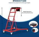 400lbs Topside Creeper 49 -69  Adjustable Height Engine Movable Ladder