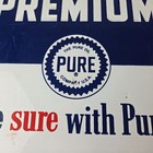 Vintage Pure Oil Co Sign - Texas Gas Service Station Pump Porcelain Sign