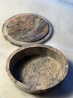 Vintage Round Stone Trinket Box Marble Soapstone Jewelry Box With Lid