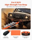 Vevor Car Tow Cable Towing Strap Rope 36000 Lbs 3  X 30  Emergency Heavy Duty