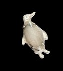 Vintage Sterling Silver And Stone Belly Penguin Brooch Pin