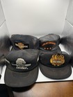 Vtg Harley-davidson Hat Lot Usa Trucker   Leather 4x Okefenokee Flame Eagle 