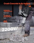 Vevor Demolition Jack Hammer Concrete Breaker 2200w Electric Hammer