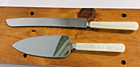 Vtg Hallmark Stainless Cake Pastry Serving Knives Faux Mother Of Pearl