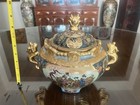 Vintage Japanese Satsuma Porcelain Lidded Tureen 8 5    Tall