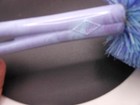 Vtg Nib Stanley Home Products Clothes Brush No 3042 Original Package Blue purple