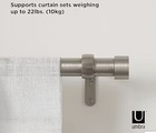 Umbra Cappa Expandable Single Curtain Rod 36  - 72    Nickel steel Nickel -nob