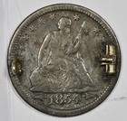 1854 Seated Liberty Quarter   Love Token   b     205054