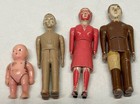 Vtg Renwal Dollhouse Family Dolls Figures Father Mother Son Baby For Restoration