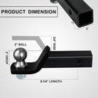 Trailer Hitch Ball Mount W  2  Ball   Hitch Pin Fit 2  Receiver  7500lb  2  Drop