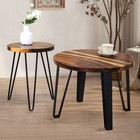 Black Round Epoxy Resin Coffee Table Handmade Epoxy Table River Table Home Decor