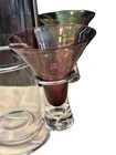 E Mcm Cocktail Set Colored Martini Glasses Chrome Caddy Pitcher Barware Bubble