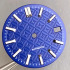 28 5mm No Logo Texture Luminous Watch Dial Face For Nh35 Pt5000 Miyota 8215