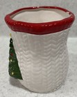 Vtg Relpo Christmas Stocking Planter Santa Tree W original Sticker Mcm Decor