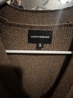 Lucky Brand Men s Xl Brown Cotton Blend Knit V-neck Button Cardigan W  Pockets