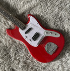 Custom Ms Electric Guitar Red Vintage Chrome Hardware Maple Neck Free Shipping