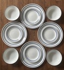 Classic Cafe Blue Livingware Corelle Virtrelle 12 Piece Dinnerware Excellent