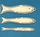 Three Sterling Fish Bodkins Ribbon Threader Sewing Tools
