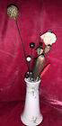 Lot Of 15 Antique Victorian Hat Pins   Hat Pin Holder  All As Is