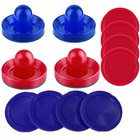 Air Hockey Pucks   Paddles Set - 4 Red   4 Blue Pucks  2 Red   2 Blue Paddles -